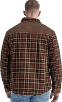 Op maat gemaakte private label heren winter canvas flanellen jas met opstaande kraag, capuchon, milieuvriendelijk, ademend, high street patroon