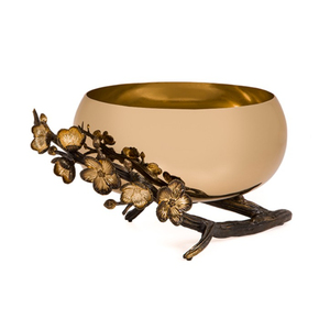 Cuenco para servir frutas de forma redonda de diseño admirable con base de flores para servidor de platos de nueces o servir alimentos - Product Image 1