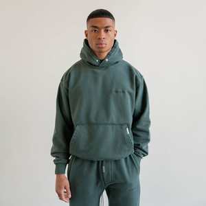 Custom logo Streetwear Wholesales Own Cheap Fleece <b>Lined</b> Polyester Sweatshirt Jogger <b>Pants</b> Sweatsuit Tracksuit for Men - Product Image 5