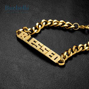 8MM 18K oro cubano rezando mano bendito cubano enlace cadena pulsera Hombres estilo Hip Hop - Product Image 4