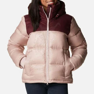 Chaqueta acolchada de alta calidad con logotipo de Material personalizado transpirable para mujer, chaqueta acolchada de plumón para mujer a bajo precio - Product Image 1