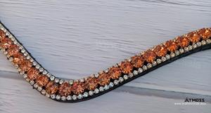 Bandeaux en cristal clair très demandés, superbe or rose pour les compétitions hippiques ou l'élégance de tous les jours - Product Image 3