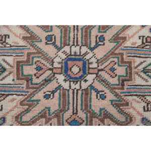 Alfombra Turca Vintage, Alfombra de Pasillo de 3x11.4 pies, Alfombra Floral Marrón y Azul - Product Image 5