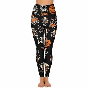 Leggings personnalisés à sublimation Vêtements de yoga pour femmes Leggings serrés à sublimation avec polyester téléchargés par robe de sport - Product Image 1