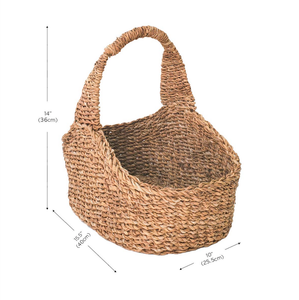 Cesta de recolección de flores de algas marinas de un solo Mango, cesta de picnic, cesta de cosecha, cesta tejida de moda para almacenamiento de Pascua - Product Image 2