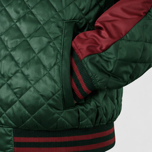 Veste universitaire matelassée sur mesure pour hommes, vente en gros, veste bomber de baseball, veste d'hiver légère rembourrée avec logo brodé - Product Image 6