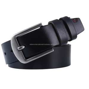 Cinturón de cuero de vaca clásico para hombre, correa de cuero genuino Multicolor a la moda con logotipo personalizado, venta al por mayor - Product Image 1