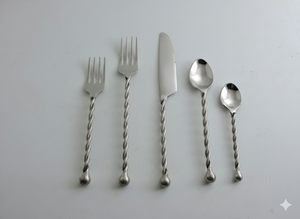 Juego de Cubiertos de Acero Inoxidable y Resina con Mango de Resina de Lujo Ecológico y Estilo Único para Restaurantes de Hotel - Product Image 6