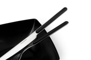 Durable Stainless Steel Set 24-pcs Flatware Mirror Polish Modern Elegant & Refined Design Black Color Eclipse by Excelsa - Product Image 4