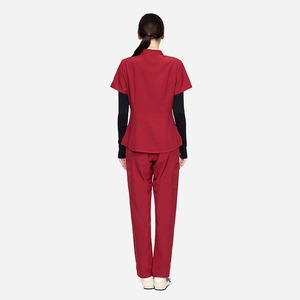 Uniformes elásticos Hospital Scrubs Venta al por mayor Uniformes Traje Mujeres Enfermera Scrubs Scrub Trajes Colores Hospital Uniforme Diseños - Product Image 3