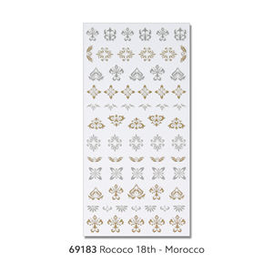Rococo 18th #69183 Morocco Pattern Nail Stickers Professional Luxury Gold Silver Foil Line Point Decoration 3d Korea Oem Odm - Product Image 1