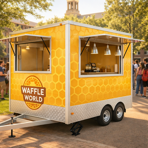 Camion de restauration mobile USA avec cuisine complète pour snacks, beignets, hot-dogs, pizzas, glaces, avec alimentation 220V pour restaurants et commerçants - Product Image 6