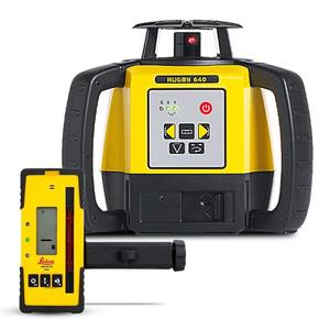 BEST LeicaRugbyS 640 (LG6011154) OEM DIY Industrial Rotating Red <b>Laser</b> <b>Level</b> with Rod Eye 120 Receiver - Product Image 2
