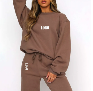 เสื้อสเวตเตอร์คอตตอนสำหรับผู้หญิงเสื้อสเวตเตอร์คอตตอนขนาดใหญ่ปักลายคอกลมเสื้อสเวตเตอร์คอกลมมีฮู้ดกำหนดโลโก้ได้ตาม100% - Product Image 2