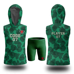 เครื่องแบบฟุตบอลลายธงชาติของเด็กผู้ชายชุด7on7 7v7ระบายอากาศได้ดีชุดฟุตบอลอเมริกันแขนกุดขนาดใหญ่พิเศษสั่งทำได้ตามต้องการ - Product Image 6