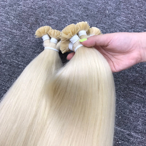 Vente en gros d'extensions de cheveux vierges vietnamiennes Remy 100% Pcs de haute qualité Style kératine droite naturelle Machine à pointe plate Double - Product Image 4