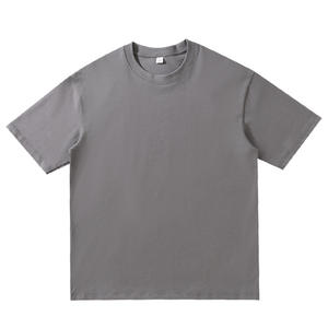 Camiseta de algodón en blanco de 260gsm al por mayor camiseta unisex de manga corta informal pesada de gran tamaño para hombres envío DDP - Product Image 3