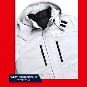 Chaquetas de esquí totalmente personalizables con forro térmico carcasa impermeable a prueba de viento Impresión de logotipo exterior y etiqueta privada - Product Image 4