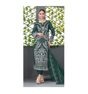 Traje Salwar de mujer Georgette tradicional de calidad superior para ropa de fiesta Los mejores precios directos de los diseñadores de Gujarat Look - Product Image 1