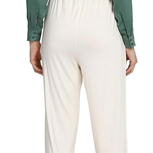 Street Wear <b>Winter</b> Elastic Waist Flat Front Lightweight <b>Women</b> <b>Trousers</b> Wholesale Customized High-quality Canvas Polyester/Cotton - Product Image 6