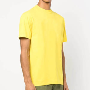 Venta al por mayor personalizado su logotipo de marca 100% algodón en blanco hombres Camiseta de manga corta hombres de gran tamaño colores sólidos camiseta - Product Image 6