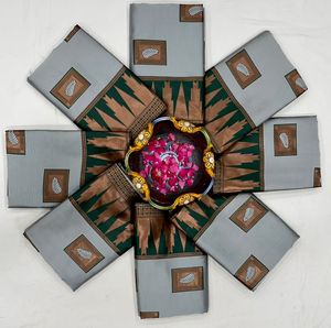 ชุดเดรสผ้าไหมสไตล์ปากีสถานสำหรับผู้ใหญ่ผ้าแจ็คการ์ด pallu หรูหราสวยงามออกแบบล่าสุด - Product Image 4