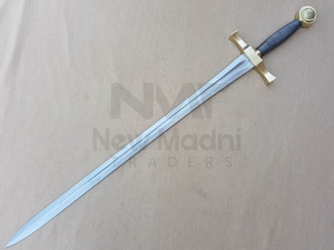 INCREÍBLE ESPADA LARGA EXCALIBUR DE ACERO DE ALTO CARBONO HECHO A MANO - Product Image 2