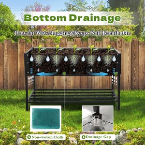 Lit de jardin surélevé personnalisé rond métal acier grande capacité pot de fleur de légumes d'ornement extérieur Gazebo OEM ODM vente en gros - Product Image 4