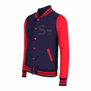 Custom High Quality OEM Custom Embroidery Logo Varsity <b>Jacket</b> PU <b>Leather</b> <b>Men</b> Bomber <b>Jacket</b> - Product Image 4