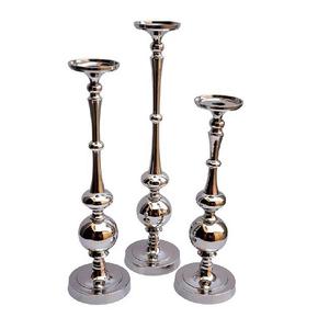 Bougeoir en métal finition or brillant Bougeoir en T en aluminium d'aspect moderne de haute qualité avec ensemble de 2 pièces - Product Image 4