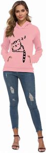 Girl's Plus Size Hooded Sweatshirts Winter <b>Knitted</b> <b>Animal</b> <b>Pattern</b> Design Front Logo Printed - Product Image 6