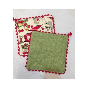 1pair Customized Potholder Mitten Set 100% Organic Cotton Non-slip Cooking Baking GOTS Certificate Home Cheap & Best <b>Pot</b> <b>Holders</b> - Product Image 6