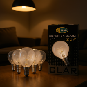 Clear 25W E14 Incandescent Spherical <b>Bulb</b> - Product Image 3