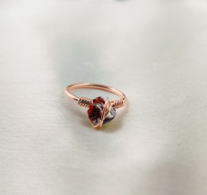 Elegante anillo de piedra natal de citrino crudo de 8-10mm chapado en oro rosa 925 alambre de plata esterlina envuelto corte diamante forma joyería de moda - Product Image 5