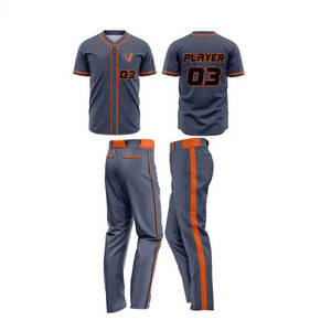 Uniforme de béisbol para adultos personalizable de alta calidad, conjuntos de ropa deportiva transpirable fabricados en fábrica en colores personalizados - Product Image 2