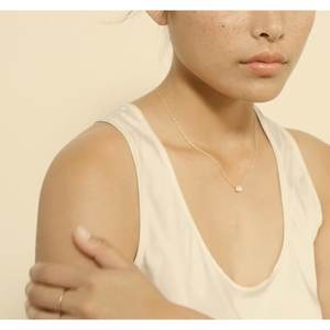 Collar con Colgante de Diamante Moissanita de Plata 925 con Solitario de Cúpula Personalizado para Mujer - Product Image 4