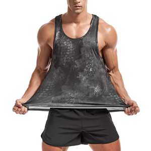 Camisetas sin mangas transpirables con estampado de sublimación personalizada para hombre - Product Image 2