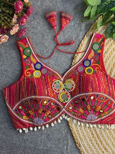 Navratri เสื้อลูกไม้หนาพิเศษจากอิตาลีพร้อม Gamthi และเปลือกหอยจากผู้ผลิตทั่วโลกและผู้จัดจำหน่ายจากอินเดีย - Product Image 5