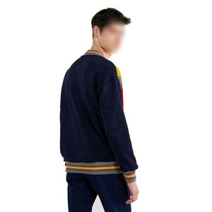 Sudaderas de lana de algodón de Color sólido a la moda para hombre, sudaderas de algodón 100% para deportes de Otoño Invierno, logotipo personalizado - Product Image 3