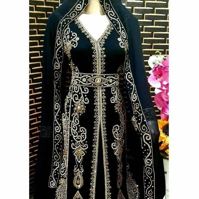 Nuovo dubai caftano caftano abaya musulmano arabo caftano abbigliamento islamico 2022 nuovo stile caftano abito lungo