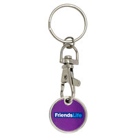 Logo personnalisé caddie puce imprimé chariot jeton pièce porte-clés