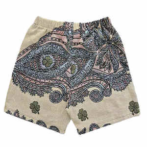 2025 Trending Custom Plus Size Double <b>Layer</b> Paisley Mesh 5 Inch Inseam Youth Basketball Bandana Print Men's Shorts - Product Image 5