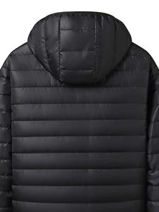 Chaqueta de invierno para hombre con logotipo personalizado, impermeable, de lona acolchada con cuello levantado, chaqueta acolchada para exteriores personalizada - Product Image 3