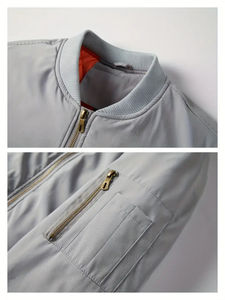 Chaqueta Bomber de Piel de Oveja Negra para Hombre, Personalizable, de Alta Calidad, Transpirable, con Capucha, para Invierno - Product Image 6