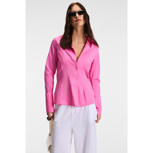 GRIMELANGE PAPILUS Women's Regular 100% Organic Cotton Thin Long <b>Shirt</b> Collar Long Sleeve <b>Shirt</b> - Product Image 4
