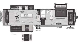 Nouvelle caravane tout-terrain Keystone Cougar Midnight Edition 316RLS 2026 - Product Image 2