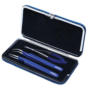 Pinces à cils en or rose pour un volume accru, pinces à cils en acier inoxydable de haute précision avec peigne - Product Image 5