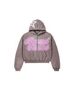 Conception personnalisée de haute qualité 100% pur matériel sweats à capuche pour femmes sweats à capuche avec fermeture éclair imprimé avec Logo avant grande taille vente de haute qualité - Product Image 4