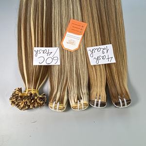 Super Double Drawn 100% Extensions de Cheveux Humains Os d'Argent Paquets Droits Fermetures Frontaux Machine Double Trame Prix de Gros - Product Image 4