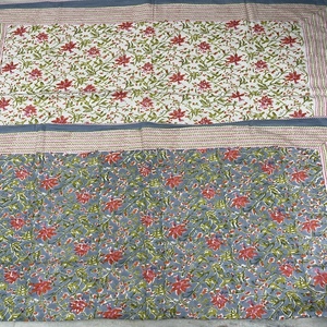 ผ้าคลุมเตียงแบบควิลท์สไตล์โมเดิร์น ทำมือ คุณภาพพรีเมียม ซักได้ พิมพ์ลายบล็อก ผ้าฝ้ายออร์แกนิก ใช้ได้ทั้งในบ้าน โรงแรม และงานแต่งงาน - Product Image 2